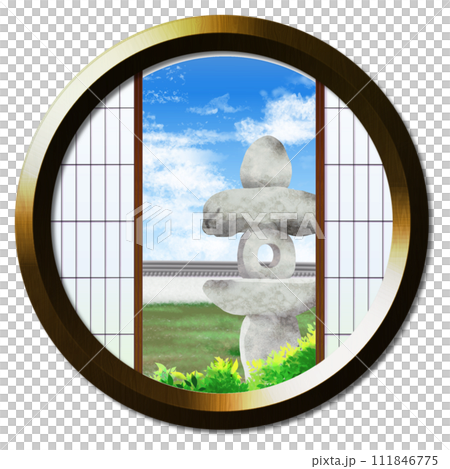 從圓窗可見鬼燈籠 111846775