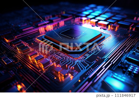 computer chip concept abstract 3d image technology 111846917