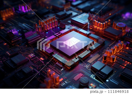 computer chip concept abstract 3d image technology 111846918