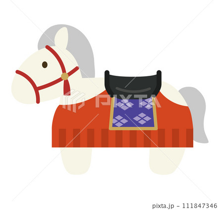 飾り馬のイラスト 飾り馬のイラスト 111847346