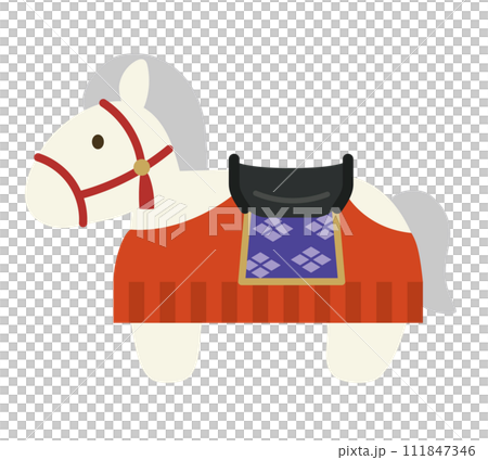 飾り馬のイラスト 飾り馬のイラスト 111847346