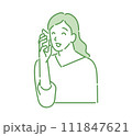 電話で話す笑顔の女性 111847621