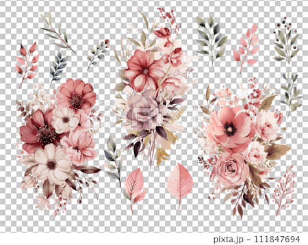 花柄 ピンク ボタニカル フラワーアート 花図鑑 花絵　花柄 花柄アート テクスチャーアート ボタニカル フラワーアート 花の