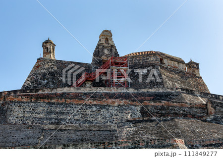 Castle Fortress San Felipe de Barajas Fort, Cartagena de Indias, Caribbean coast of Colombia. 111849277