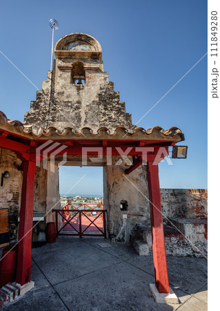 Castle Fortress San Felipe de Barajas Fort, Cartagena de Indias, Caribbean coast of Colombia. Castle Fortress San Felipe de Barajas Fort, Cartagena de Indias, Caribbean coast of Colombia. 111849280