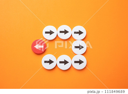 Leave the group and go your own way. Quit the job. Refuse to participate, low morale. Open for new possibilities and opportunities. Dismissal of an incompetent employee. Run away from the group. 111849689