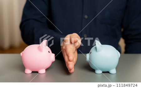 Shared money in relationships. Dividing the spouses budgets into separate parts. Divorce proceedings. Maintain a balance of earnings and expenses in the family. Funds for the basic needs of partners. Shared money in relationships. Dividing the spouses budgets into separate parts. Divorce proceedings. Maintain a balance of earnings and expenses in the family. Funds for the basic needs of partners. 111849724
