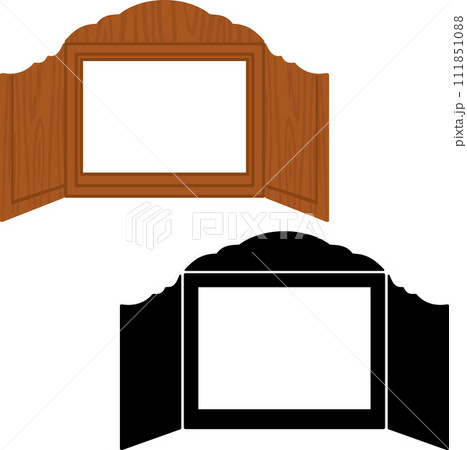 紙芝居用の木製の枠 紙芝居用の木製の枠 111851088