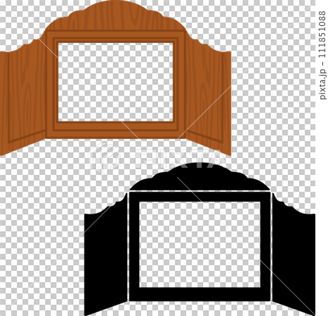 紙芝居用の木製の枠 紙芝居用の木製の枠 111851088