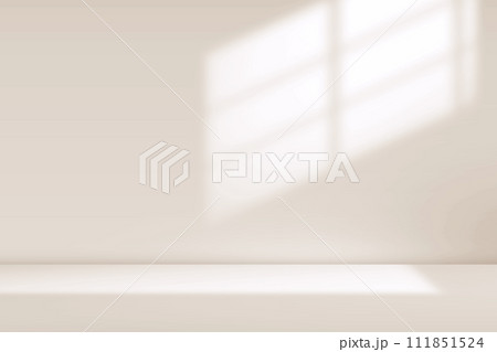 温かみのある木漏れ日が射す部屋の背景 111851524