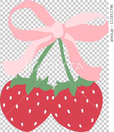 Coquette strawberries with bow 111851796