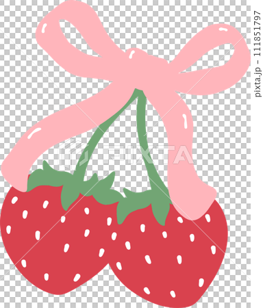 Coquette strawberries with bow 111851797