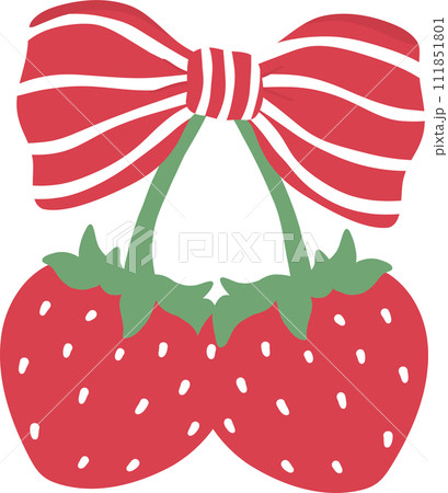 Coquette strawberries with bow 111851801