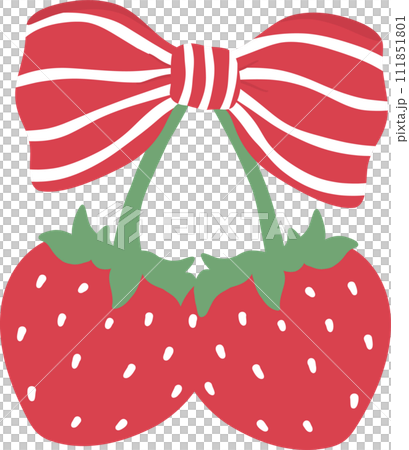Coquette strawberries with bow 111851801