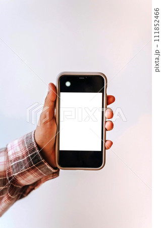 Blank smartphone display template, phone mockup for design purposes 111852466