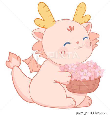 cute baby  dragon  111852970