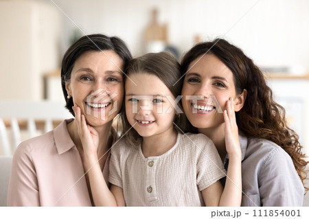 Three female generations family portrait, close up Three female generations family portrait, close up 111854001