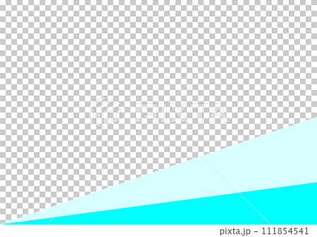 シンプルな三角の背景　バイカラー　水色 111854541
