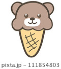 クマ　アイスクリーム　動物　お菓子　スイーツ 111854803