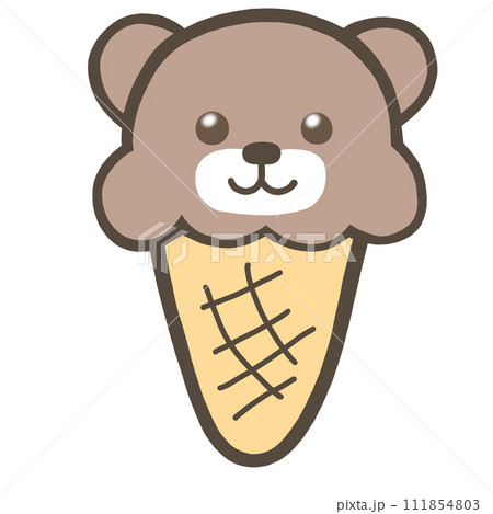 クマ　アイスクリーム　動物　お菓子　スイーツ 111854803