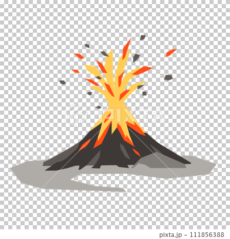 Erupting volcano 111856388
