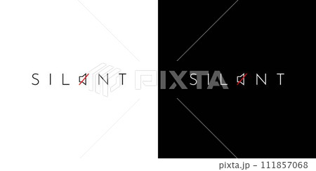 Unique and modern the silent logo design Unique and modern the silent logo design 111857068