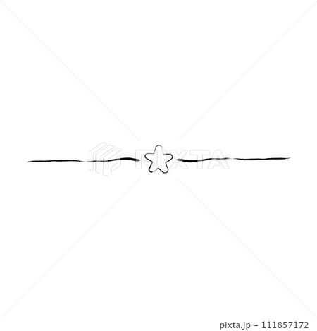 Star frame divider border hand drawn horizontal line vector shape icon for decorative vintage doodle element for design in vector illustration Star frame divider border hand drawn horizontal line vector shape icon for decorative vintage doodle element for design in vector illustration 111857172