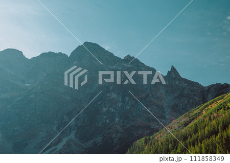 Tatra National Park, Poland. Panorama Famous Mountains Lake Morskie Oko Tatra National Park, Poland. Panorama Famous Mountains Lake Morskie Oko 111858349