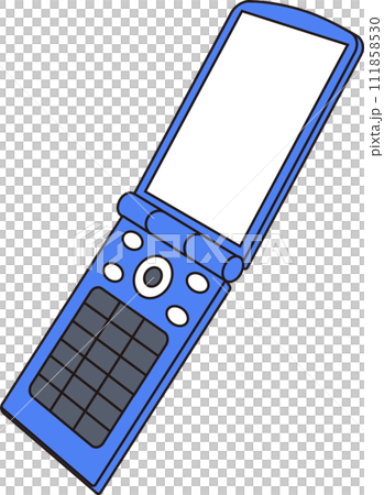 simple illustration of blue mobile phone 111858530