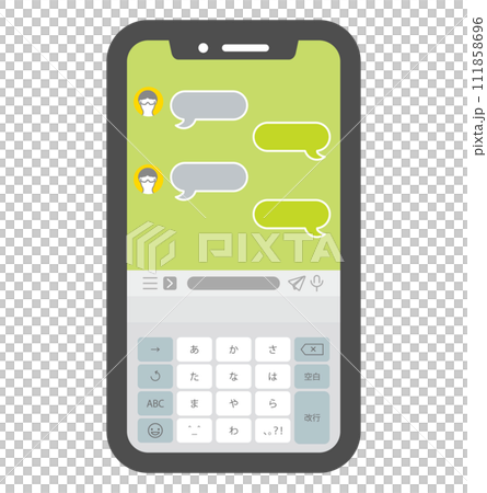 智慧型手機聊天應用程式的圖像插圖 智慧型手機聊天應用程式的圖像插圖 111858696