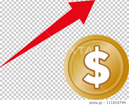dollar dollar coin money currency arrow dollar dollar coin money currency arrow 111858794