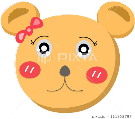 cute bear cartoon illustration 111858797