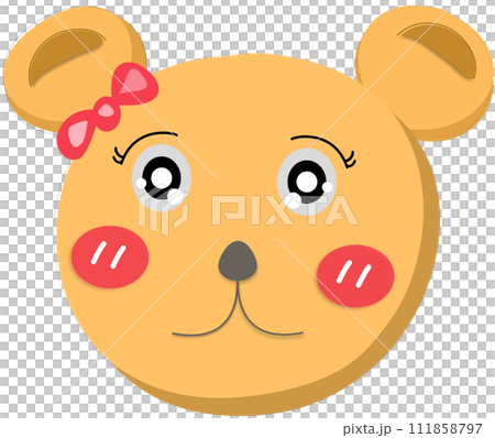 cute bear cartoon illustration 111858797