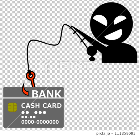 Phishing scam where personal information such as bank cash card PIN number is obtained Phishing scam where personal information such as bank cash card PIN number is obtained 111859093