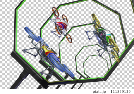 ドローンレースのイメージ(Drone race :透過素材) ドローンレースのイメージ(Drone race :透過素材) 111859139