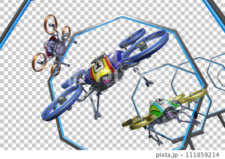 Image of drone race (Drone race: transparent material) Image of drone race (Drone race: transparent material) 111859214