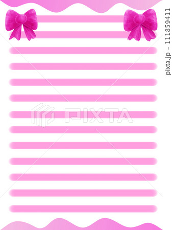 pink tone cute letter paper decorated with pink bow pink tone cute letter paper decorated with pink bow 111859411