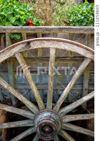 Original and rustic flower pot in the countryside 111859603