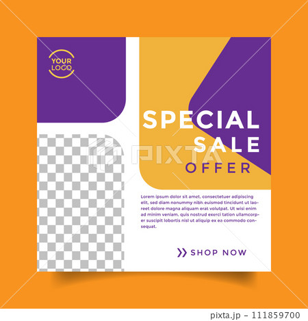Vector colorful sale social media post design Vector colorful sale social media post design 111859700