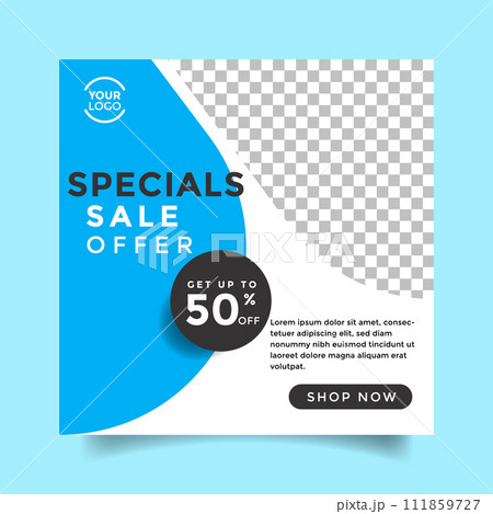 Vector colorful sale social media post design Vector colorful sale social media post design 111859727