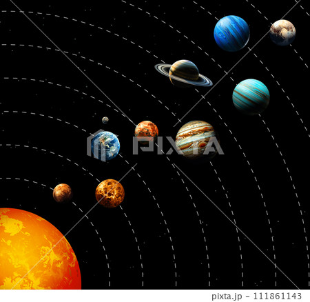 Planets of the solar system in the starry sky Planets of the solar system in the starry sky 111861143