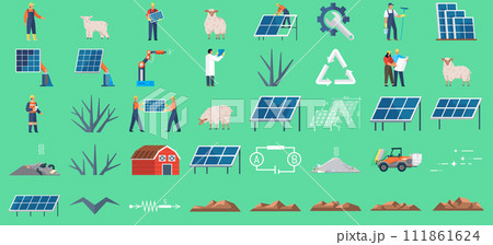 Solar energy vector illustration. The generator sector is embracing eco friendly practices to promote sustainable energy Solar energy is concept symbolizes potential for clean power generation Solar energy vector illustration. The generator sector is embracing eco friendly practices to promote sustainable energy Solar energy is concept symbolizes potential for clean power generation 111861624