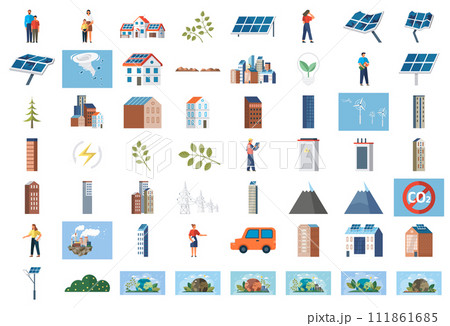 Solar energy vector illustration. The ecological advantages solar energy make it popular choice for clean power The development photovoltaic panels revolutionized field renewable energy Solar energy 111861685