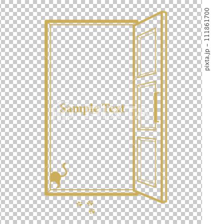 Illustration of a stylish door that can also be used as a frame 3 111861700