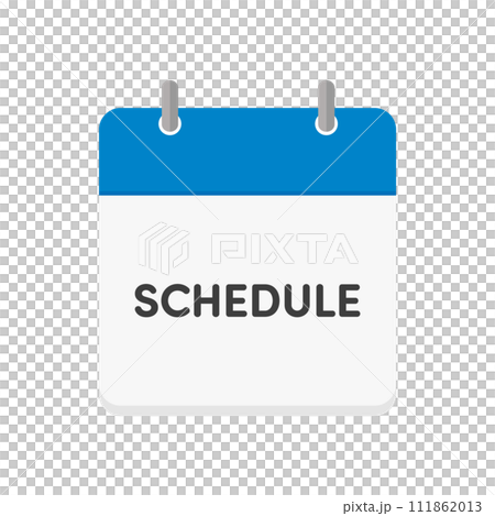 SCHEDULE text and calendar icon - simple schedule/date image material 111862013