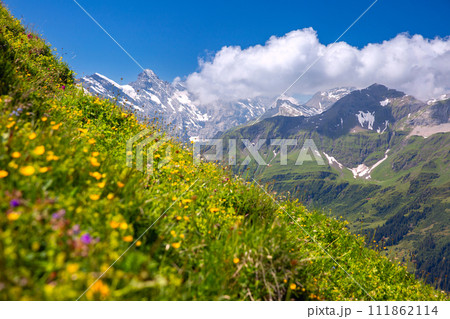Mountain range Breithorn, Switzerland 111862114