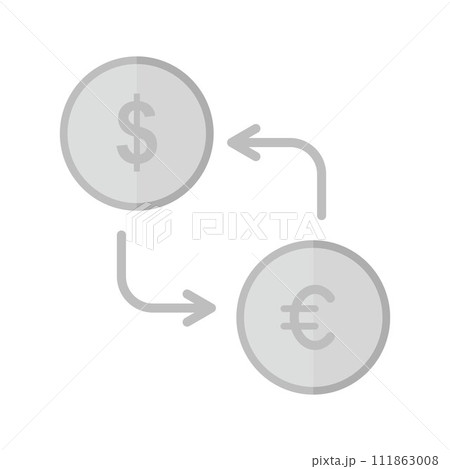 Currency Exchange icon vector image. 111863008