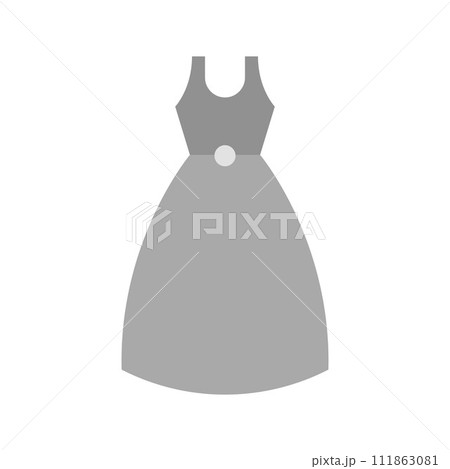 Cocktail Dress icon vector image. 111863081