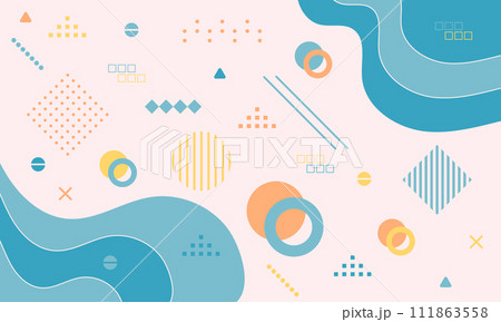 Group of retro design elements. Pattern from 111863558