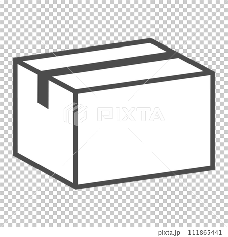 簡單的紙板線繪製向量圖示說明 111865441